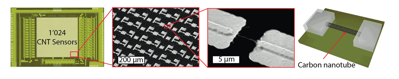 carbon nanotube integrated CMOS sensors