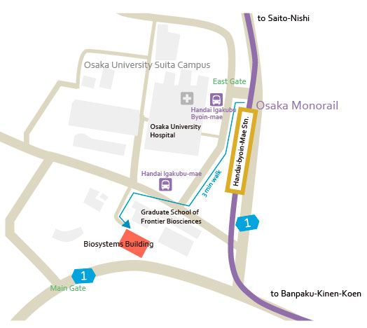 Osaka univ map